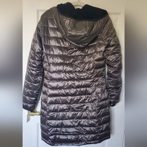 Calvin Klein Shiny Gray Puffer Jacket - Picture 5 of 5